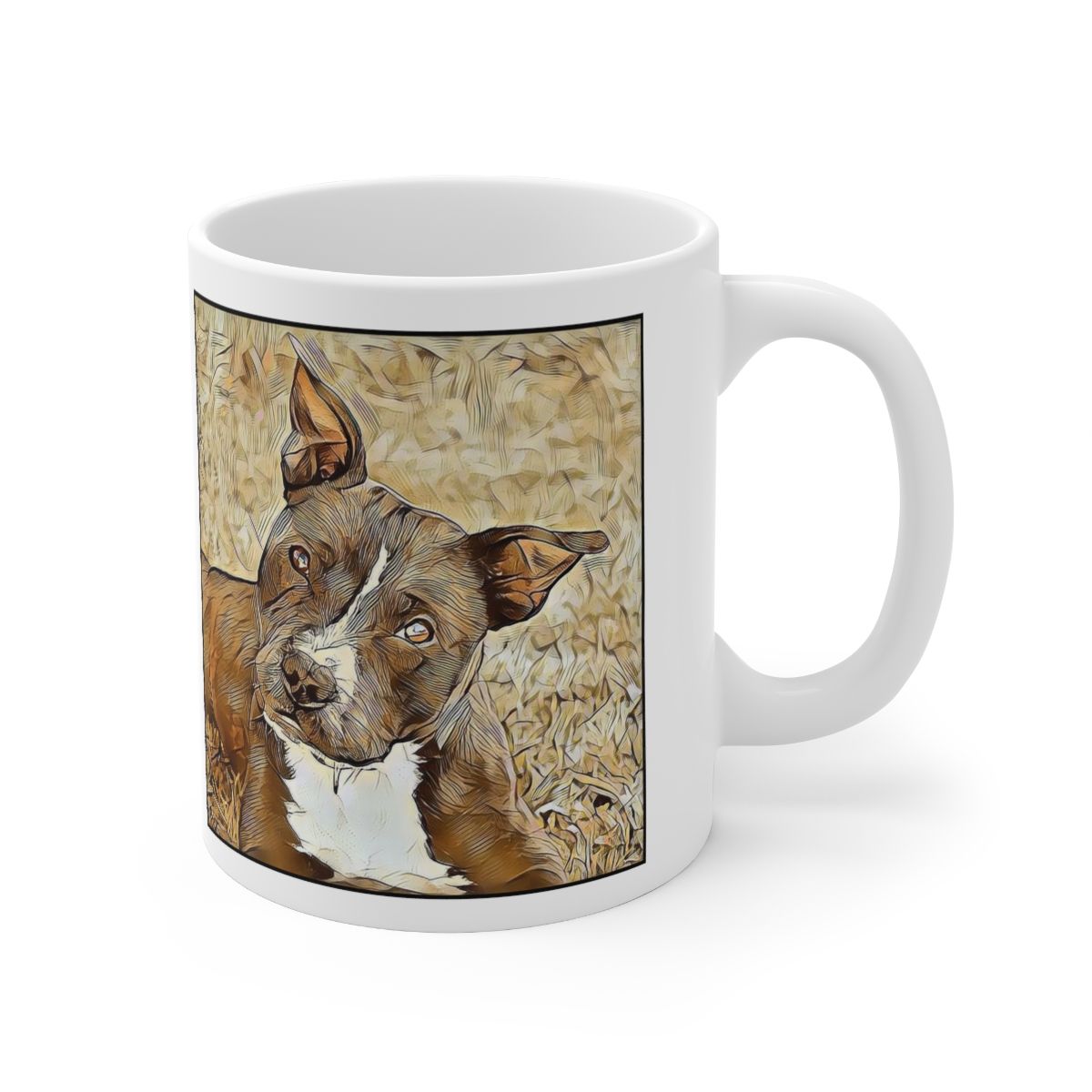 Picture of Staffordshire Bull Terrier-Hairy Styles Mug