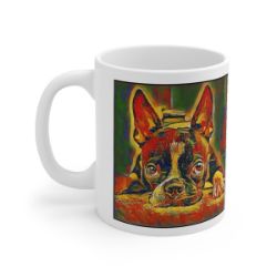 Picture of Boston Terrier-Garden Veggie Mug