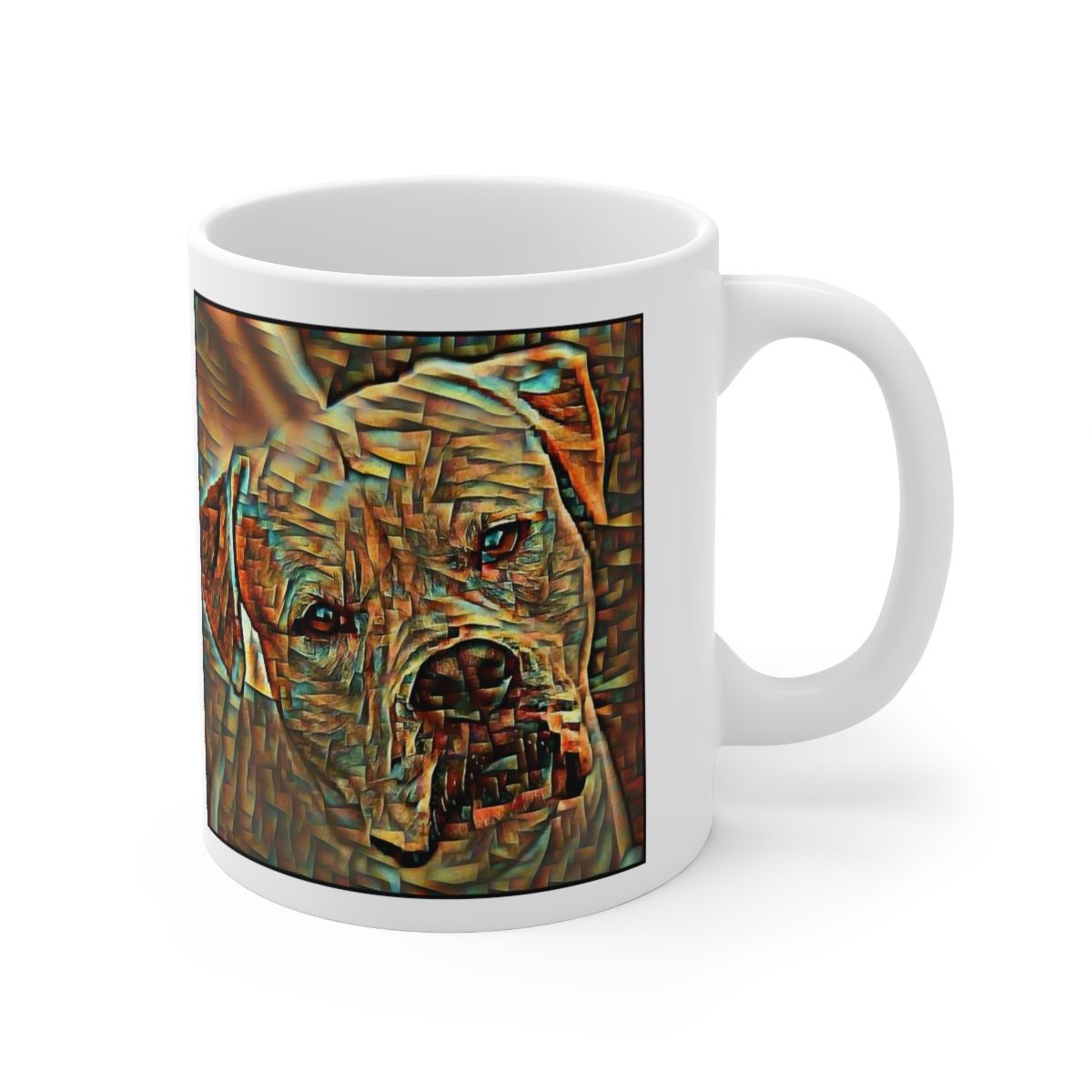 Picture of American Bulldog-Cool Cubist Mug