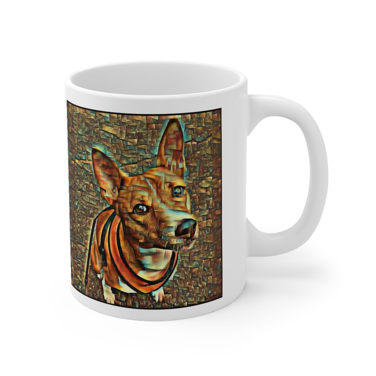 Picture of Basenji-Cool Cubist Mug