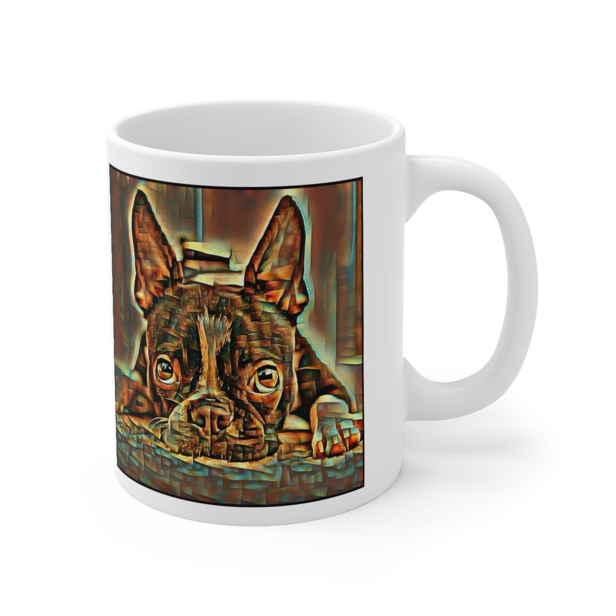Picture of Boston Terrier-Cool Cubist Mug