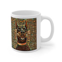 Picture of Doberman cropped-Cool Cubist Mug