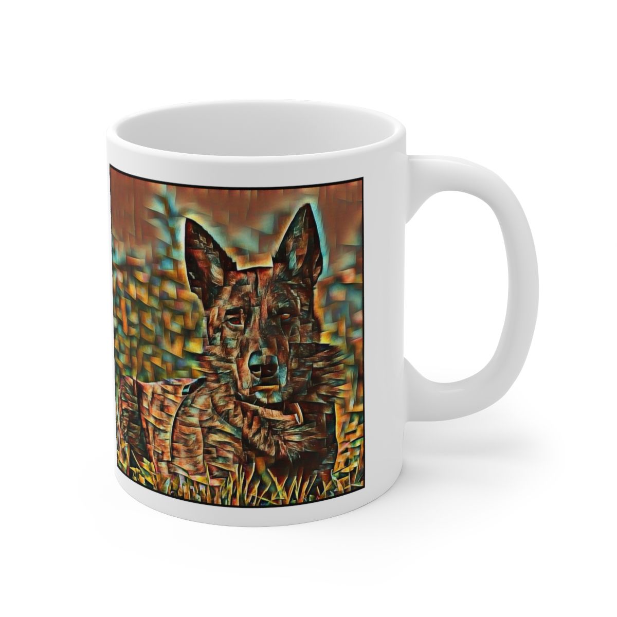 Picture of Dutch Shepherd-Cool Cubist Mug