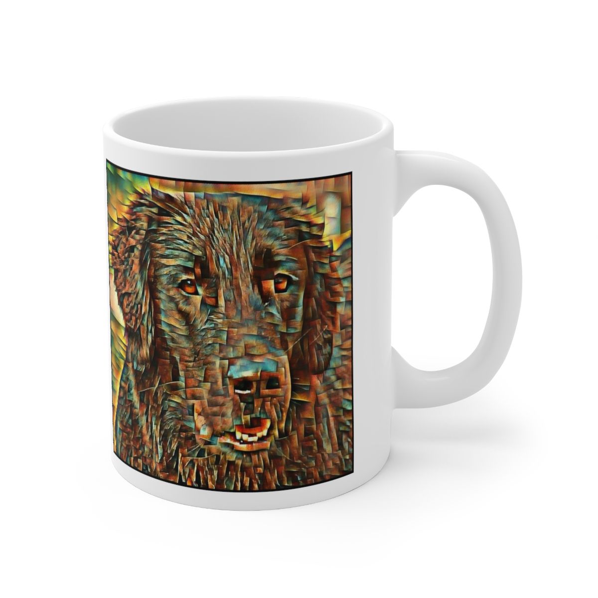 Picture of Flat Coated Retriever-Cool Cubist Mug