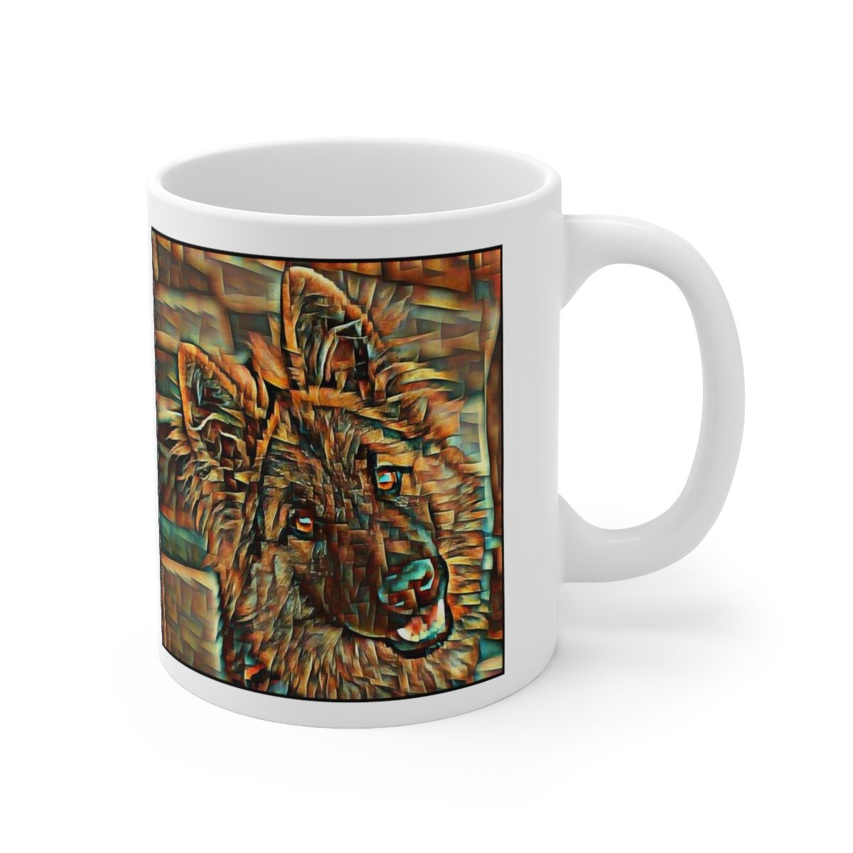 Picture of German Shepherd-Cool Cubist Mug