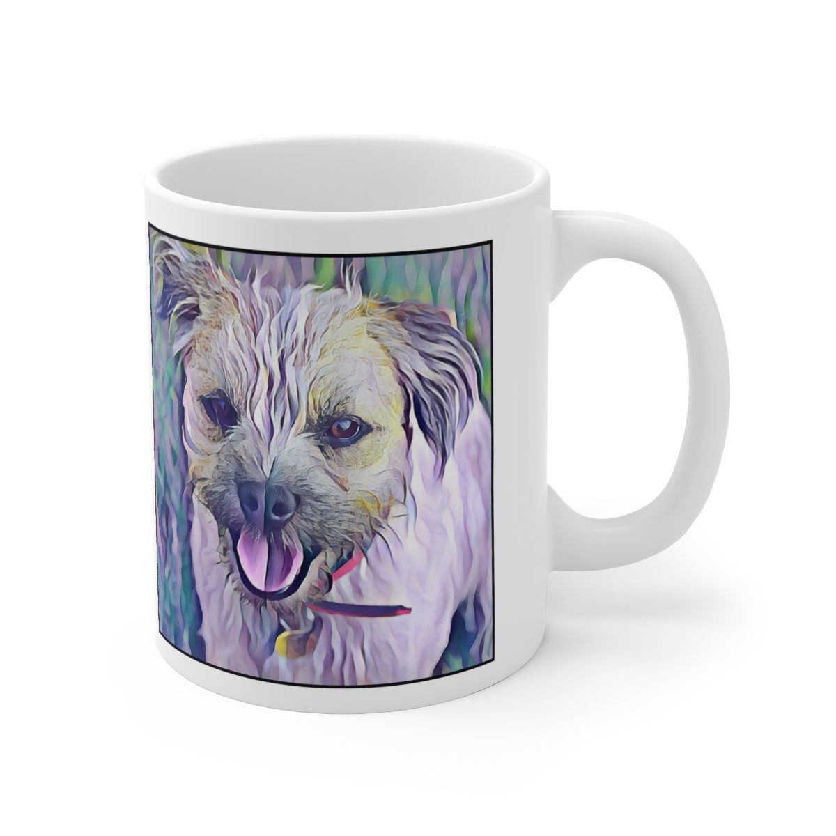 Sottobicchiere Lucido Keep Calm And Hug A Border Terrier | MDF Resistente | Idea Regalo Per Amanti Dei Cani