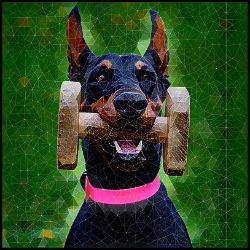 Picture of Doberman cropped-Rock Candy Mug