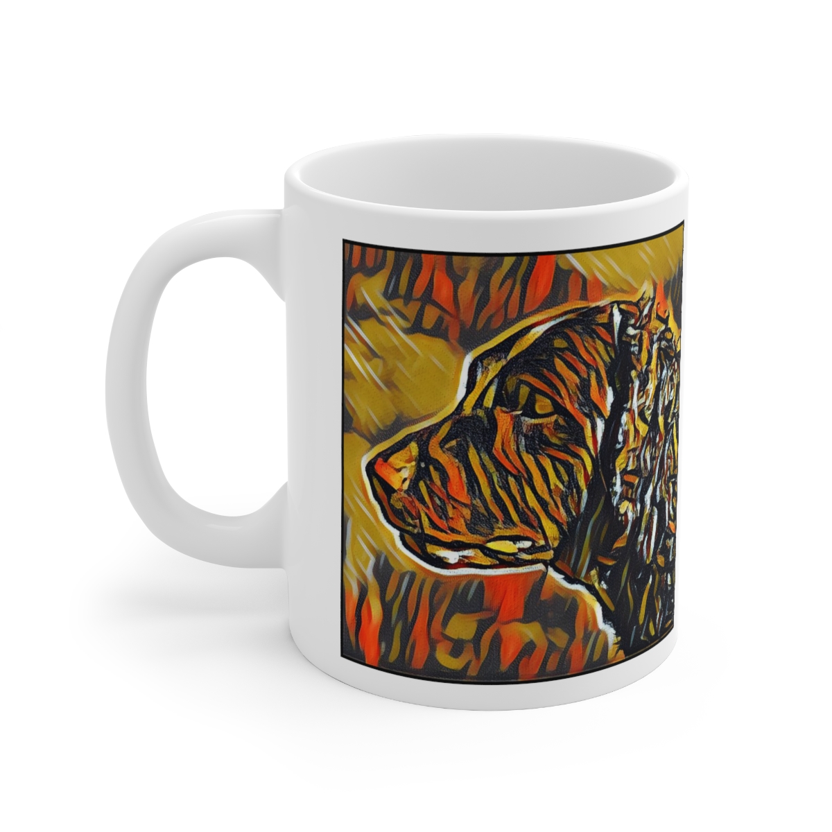 Custom Curly Coated Retriever Dog Mug - Coloromo Art Style Graffiti ...