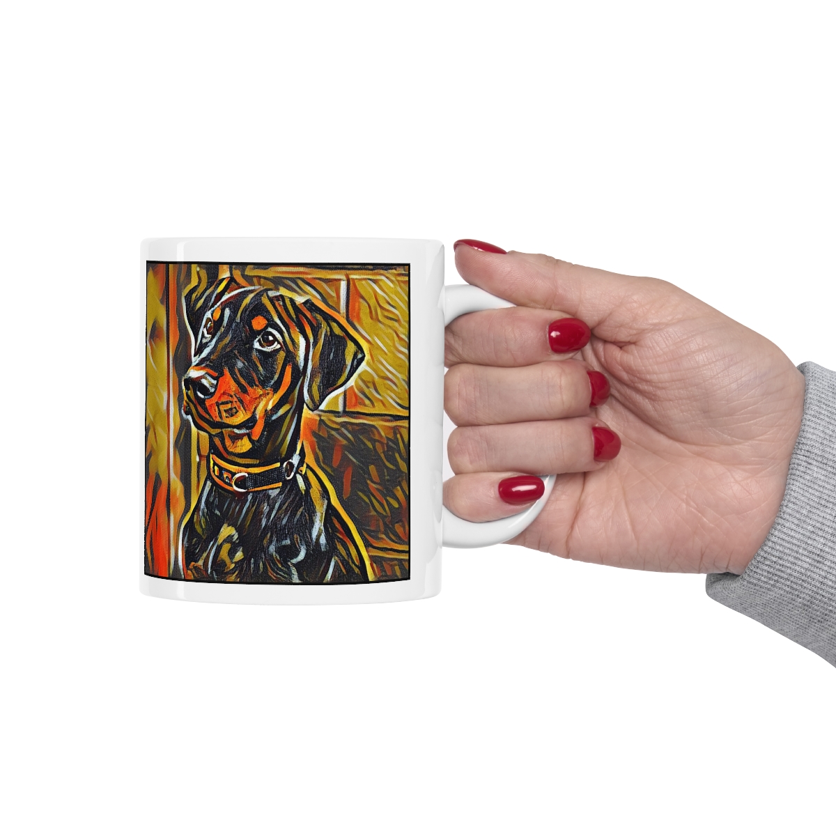 Mug Coloré Doberman Pour Animal De Compagnie - Motif