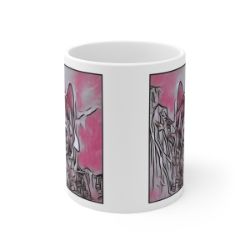 Picture of American Akita-Comic Pink Mug