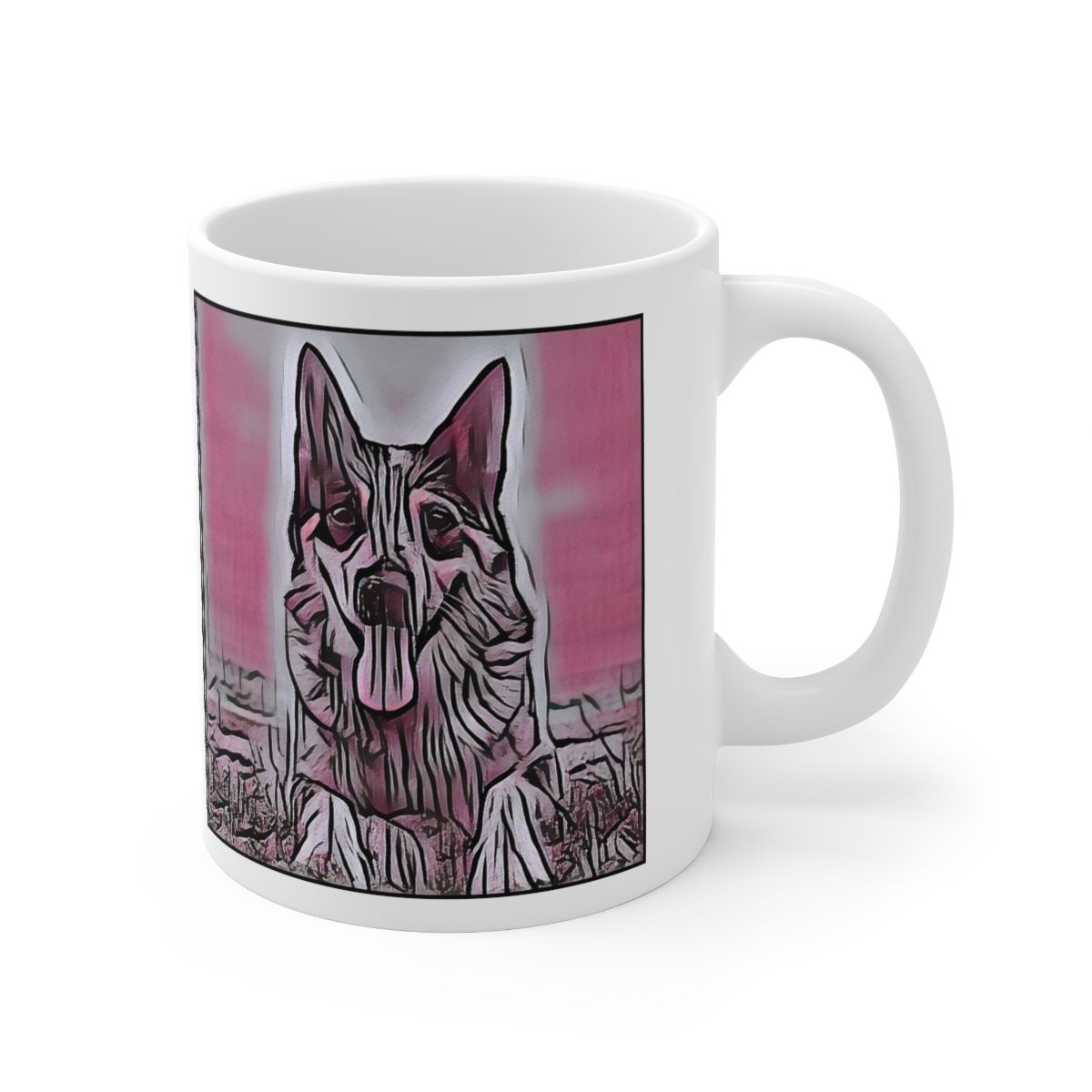 Picture of Australian Cattle Dog-Comic Pink Mug