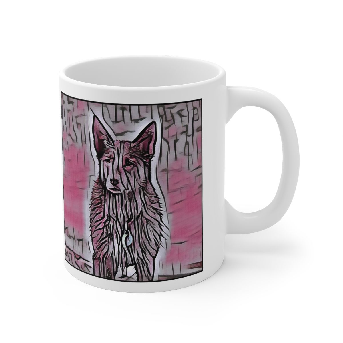 Picture of Australian Kelpie-Comic Pink Mug