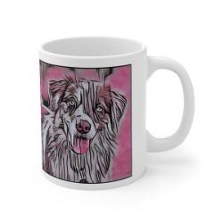 Picture of Australian Shepherd-Comic Pink Mug
