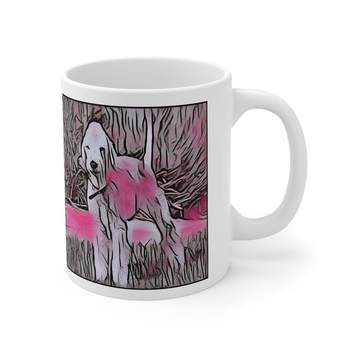 Picture of Bedlington Terrier-Comic Pink Mug