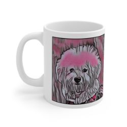 Picture of Bichon Frise-Comic Pink Mug