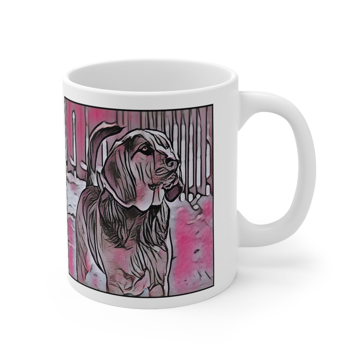 Picture of Bloodhound-Comic Pink Mug