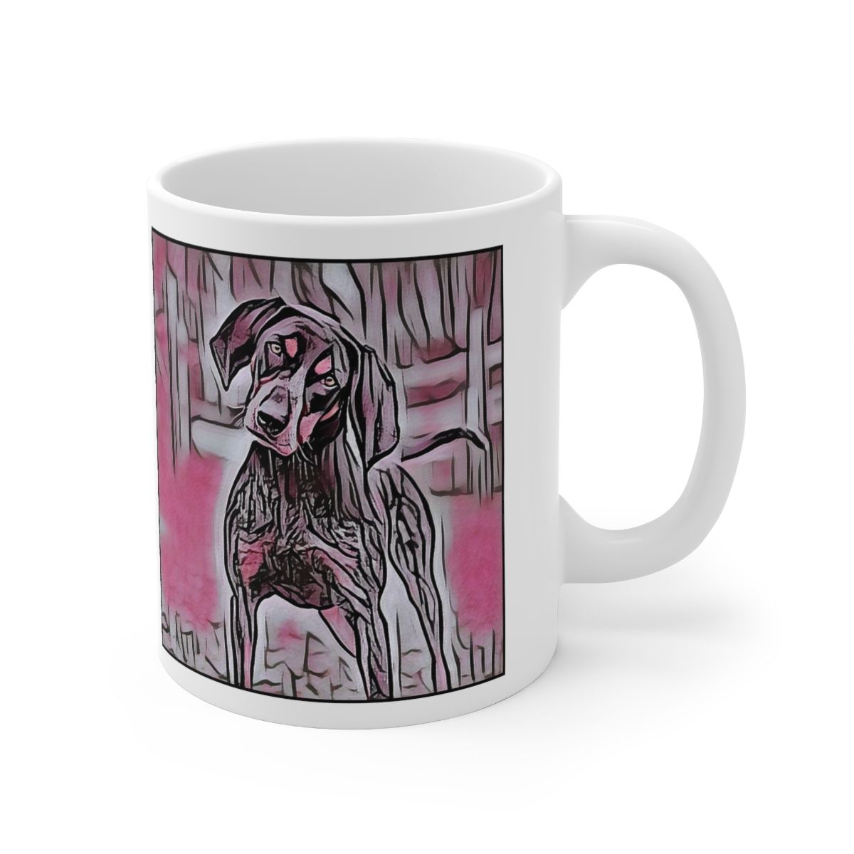 Picture of Bluetick Coonhound-Comic Pink Mug