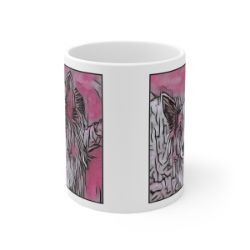 Picture of Border Collie-Comic Pink Mug