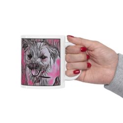 Picture of Border Terrier-Comic Pink Mug