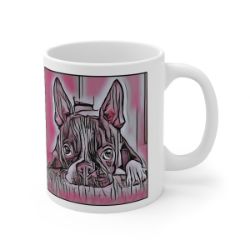 Picture of Boston Terrier-Comic Pink Mug