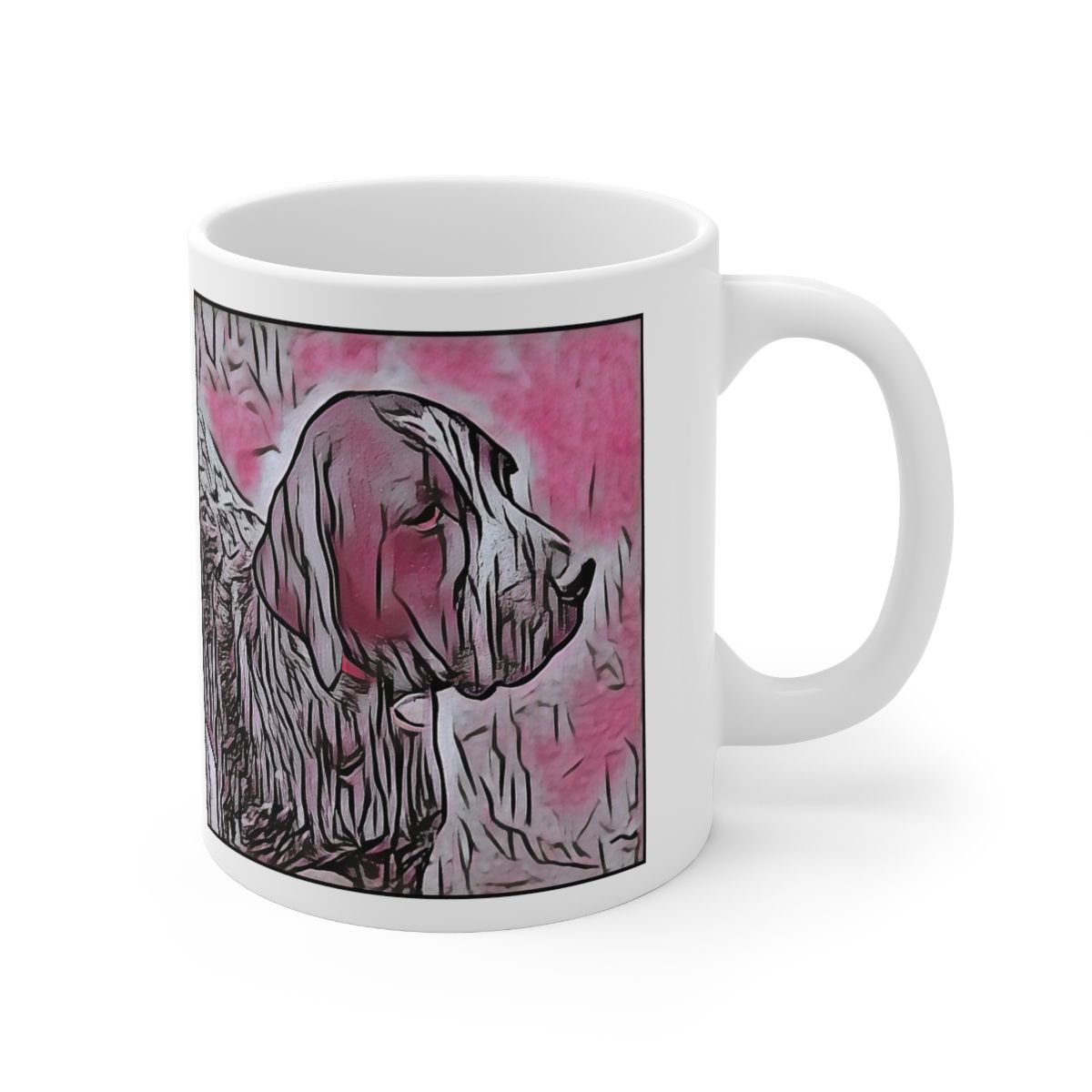 Picture of Braque francais Pyrenean-Comic Pink Mug