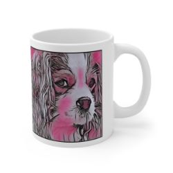 Picture of Cavalier King Charles Spaniel-Comic Pink Mug
