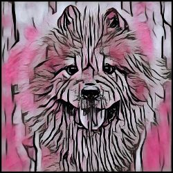 Picture of Chow Chow-Comic Pink Mug