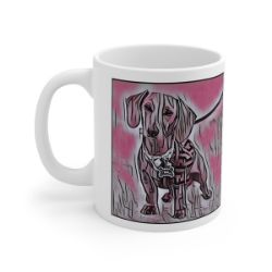 Picture of Dachshund-Comic Pink Mug