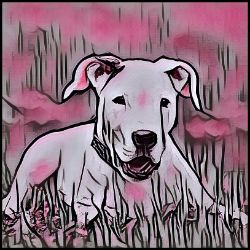 Picture of Dogo Argentino-Comic Pink Mug