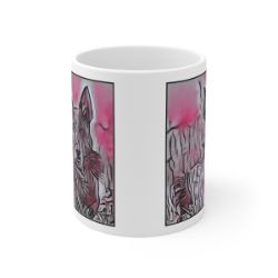 Picture of Dutch Shepherd-Comic Pink Mug