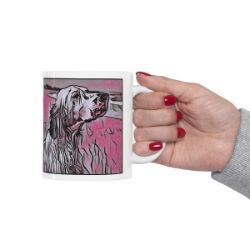 Picture of English Setter-Comic Pink Mug