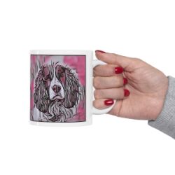 Picture of English Springer Spaniel-Comic Pink Mug