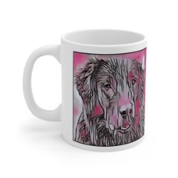 Picture of Flat Coated Retriever-Comic Pink Mug