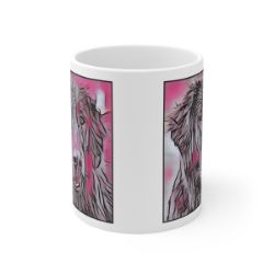 Picture of Flat Coated Retriever-Comic Pink Mug