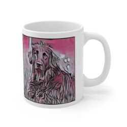 Picture of German Long Haired Pointer-Comic Pink Mug