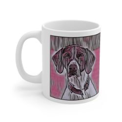 Picture of German Shorthaired Pointer-Comic Pink Mug