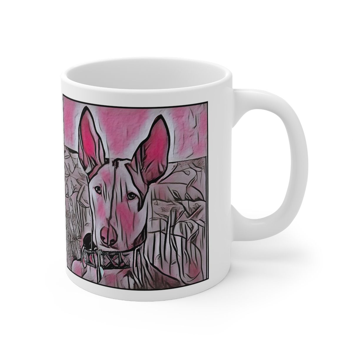 Picture of Ibizan Hound-Comic Pink Mug