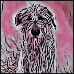 Picture of Irish Wolfhound-Comic Pink Mug