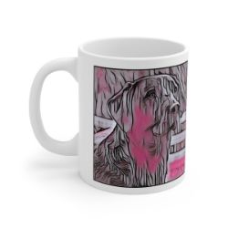 Picture of Labrador Retriever-Comic Pink Mug