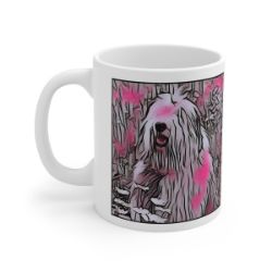 Picture of Old English Sheepdog-Comic Pink Mug