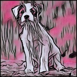 Picture of Parson Russell Terrier-Comic Pink Mug