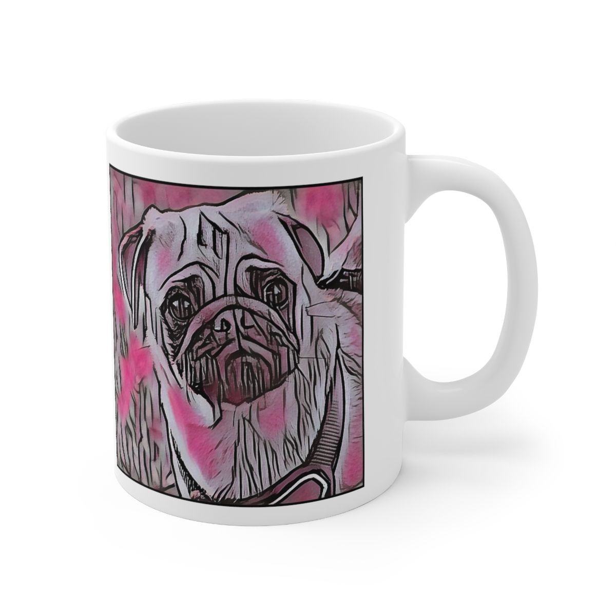 Picture of Pug-Comic Pink Mug