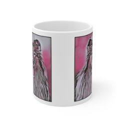 Picture of Rough Collie-Comic Pink Mug