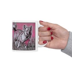 Picture of Swedish Vallhund-Comic Pink Mug