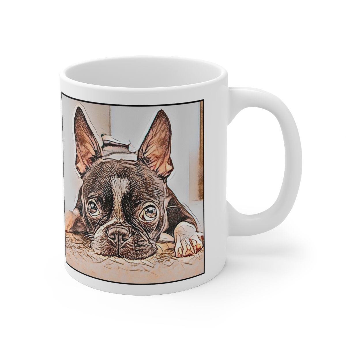 Picture of Boston Terrier-Penciled In Mug