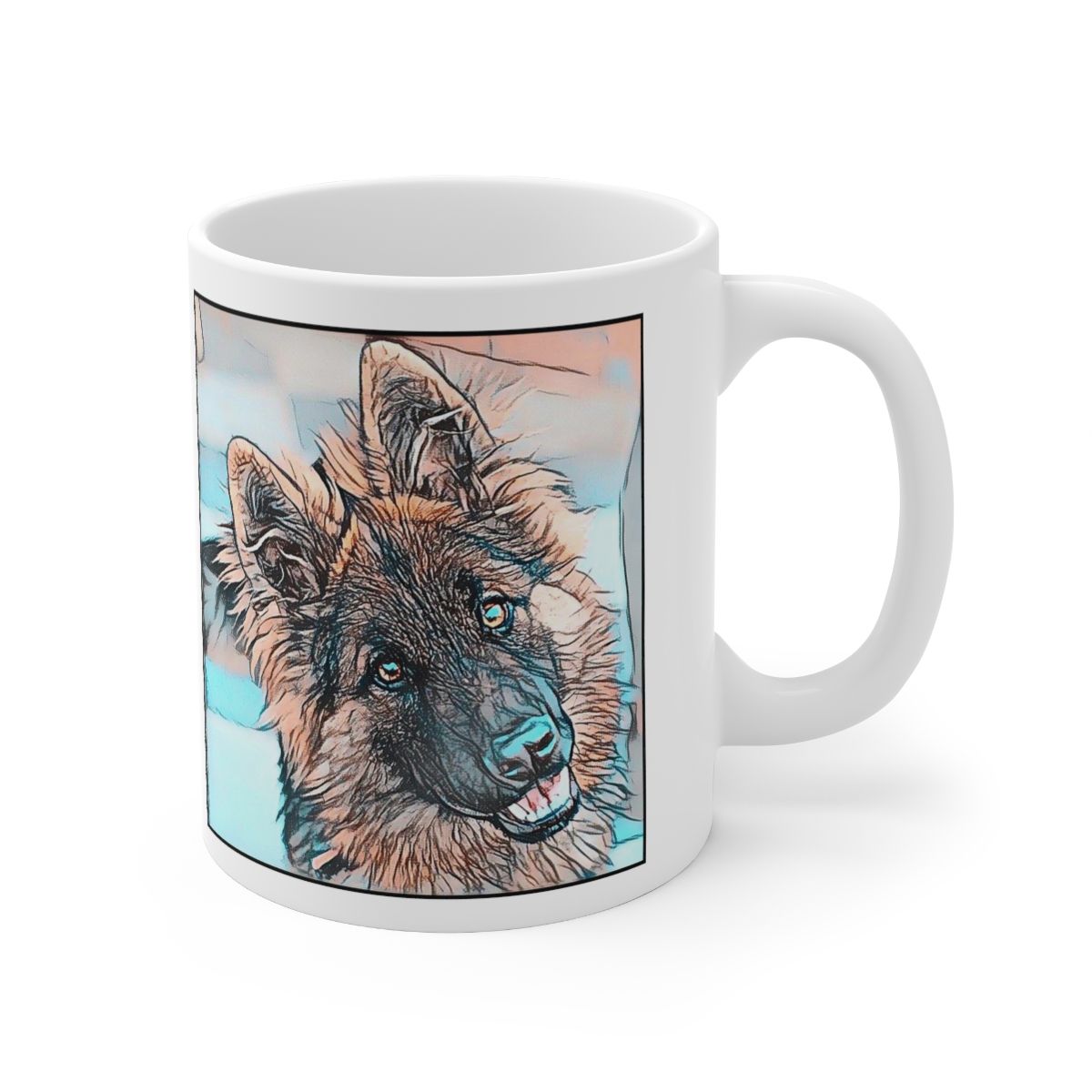 Picture of German Shepherd-Penciled In Mug