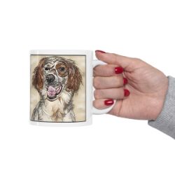 Picture of Irish Red and White Setter-Penciled In Mug