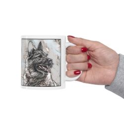 Picture of Norwegian Elkhound-Penciled In Mug