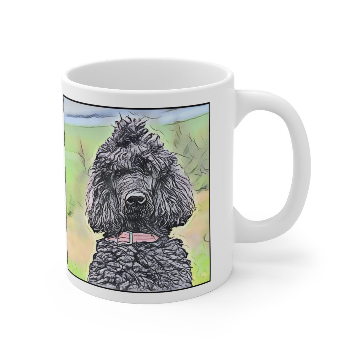 Picture of Poodle Standard-Penciled In Mug