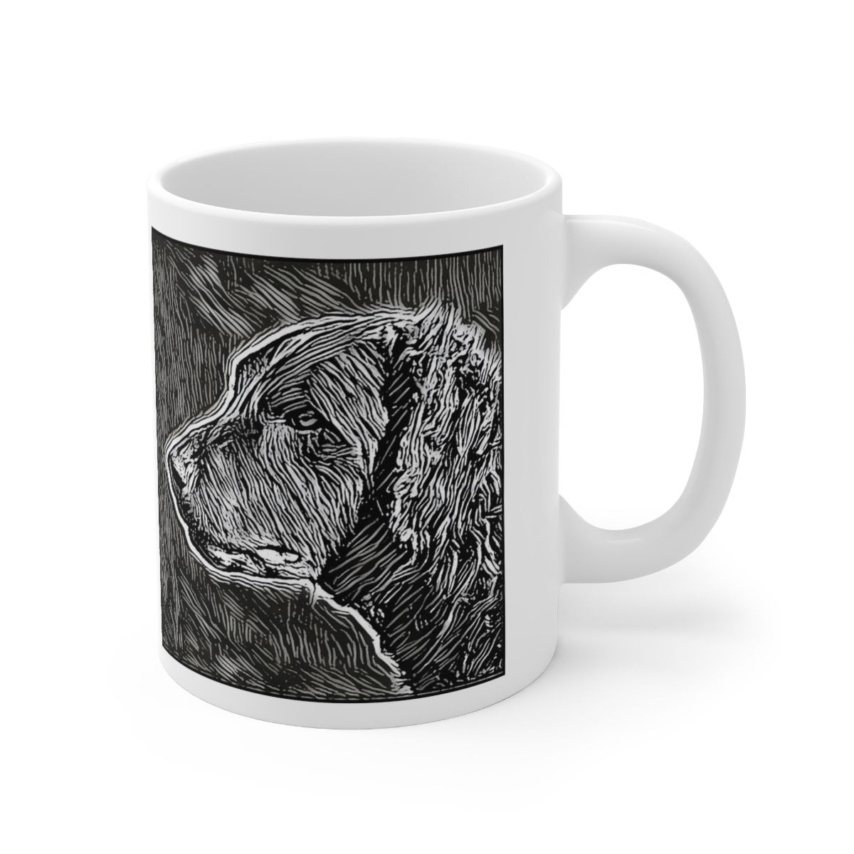 Picture of Curly Coated Retriever-Licorice Lines Mug